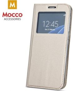 Mocco Smart Look Case Чехол Книжка с окошком для телефона Huawei Mate 20 Pro Золотой