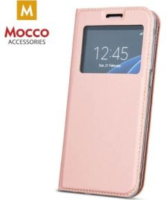 Mocco Smart Look Case Чехол Книжка с окошком для телефона Apple iPhone X Розовый