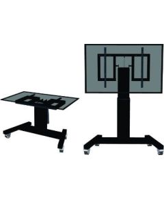 NewStar Motorised Mobile Floor Stand (90˚ tilt) - VESA 200x200 up to 800x600 / PLAZMA-M2500TBLACK