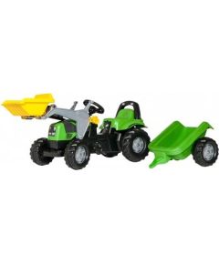 Rolly Toys Bērnu traktors ar pedāļiem rollyKid Deutz ar kausu un  piekabi  (2,5-5 gadiem) 023196 Vācija