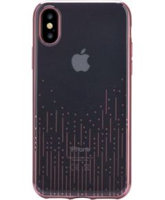 Devia Crystal Meteor Силиконовый Чехол с Кристалами Swarovsky для Apple iPhone X / XS Розовый