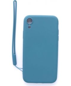 Evelatus  
       Apple  
       iPhone XR Soft Touch Silicone Case with Strap 
     Blue