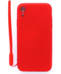 Evelatus  
       Apple  
       iPhone XR Soft Touch Silicone Case with Strap 
     Red