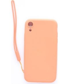 Evelatus  
       Apple  
       iPhone XR Soft Touch Silicone Case with Strap 
     Pink