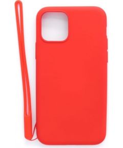 Evelatus  
       Apple  
       iPhone 11 Pro Soft Touch Silicone Case with Strap 
     Red