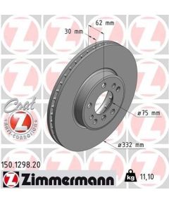 Zimmermann Bremžu disks 150.1298.20