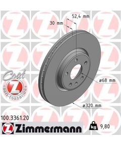 Zimmermann Bremžu disks 100.3361.20