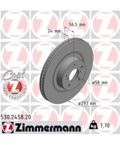 Zimmermann Bremžu disks 530.2458.20