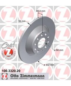 Zimmermann Bremžu disks 100.3320.20