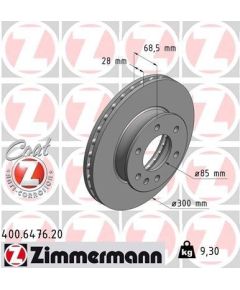 Zimmermann Bremžu disks 400.6476.20