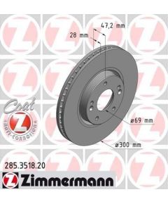 Zimmermann Bremžu disks 285.3518.20