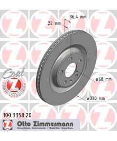 Zimmermann Bremžu disks 100.3358.20