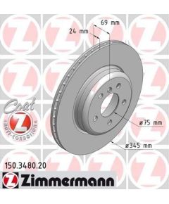 Zimmermann Bremžu disks 150.3480.20