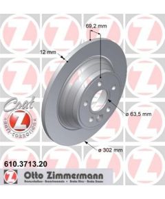Zimmermann Bremžu disks 610.3713.20