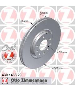 Zimmermann Bremžu disks 430.1488.20