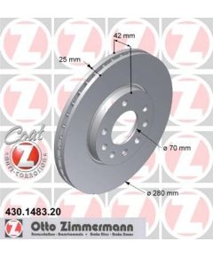 Zimmermann Bremžu disks 430.1483.20
