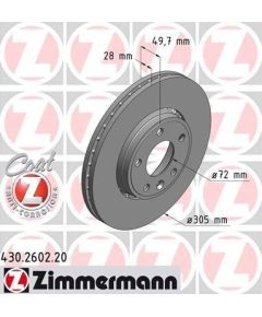 Zimmermann Bremžu disks 430.2602.20