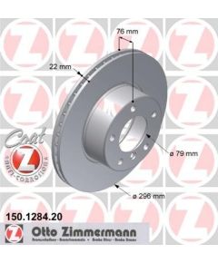 Zimmermann Bremžu disks 150.1284.20