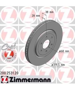 Zimmermann Bremžu disks 200.2531.20