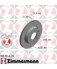 Zimmermann Bremžu disks 100.1244.20