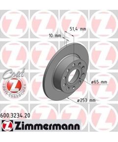 Zimmermann Bremžu disks 600.3234.20