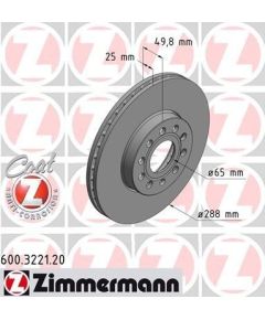 Zimmermann Bremžu disks 600.3221.20