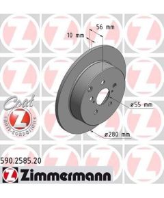 Zimmermann Bremžu disks 590.2585.20