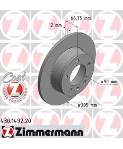 Zimmermann Bremžu disks 430.1492.20