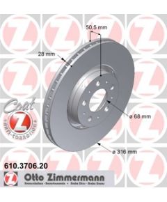 Zimmermann Bremžu disks 610.3706.20