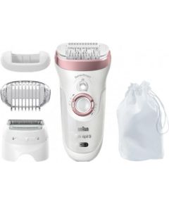 BRAUN SES 9720 epilators balts/rozā Эпиляторы, триммеры для бикини, женские бритвы