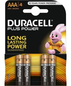 Duracell MN 2400 Plus Power AAA (LR03) Блистерная упаковка 4шт.