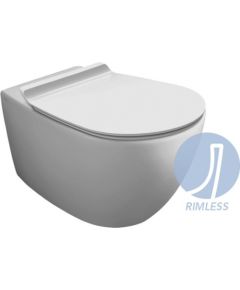 Simas Vignoni Rimless sienas WC poda komplekts, balts