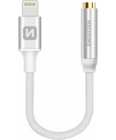 Swissten Lightning uz 3.5mm Audio Adapteris iPhone un iPad 15 cm Sudraba