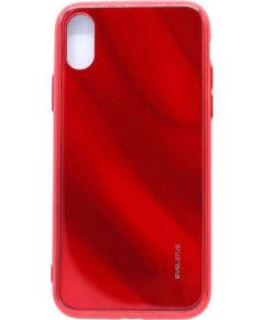 Evelatus  
       Apple  
       iPhone X/XS Water Ripple Full Color Electroplating Tempered Glass Case 
     Red