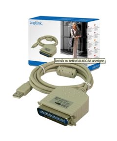 Logilink USB 2.0 to paralel (LPT) adapter: IEEE1248, USB 2.0 A