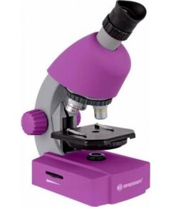 Bresser Junior 40x-640x микроскоп c телефонный адаптер (фиолетовый)