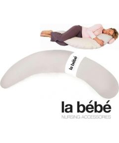 La Bebe™ Nursing La Bebe™ Moon Maternity Pillow Art.33150 Grey Satin Liels spilvens grūtniecēm ar silikona sintepona pildījumu (īpaši mīksts un kluss pildījums)185cm