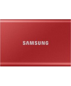 SAMSUNG T7 1TB USB 3.2 Red Portable External SSD Ārējie cietie diski HDD SSD