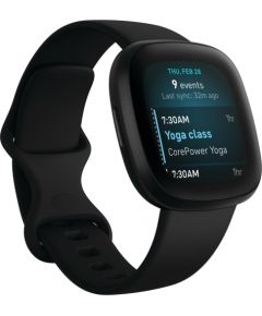 Fitbit Versa 3, черный/черный алюминий