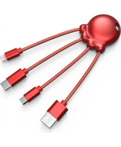 Unknown xoopar XP61040.15M Octopus Metallic Charging Multi Cable (red)