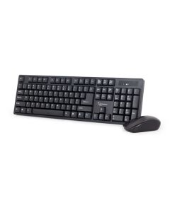 Gembird Keyboard KBS-W-01  Desktop set, Wireless, Keyboard layout US, Black, Mouse included, 390 g, English, Numeric keypad, No, Wireless connection,