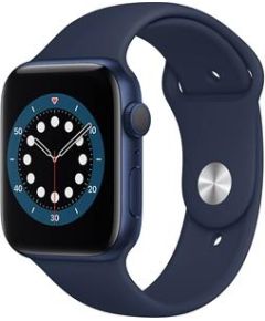 Apple Watch Series 6 GPS, 40mm Blue Aluminium Case with Deep Navy Sport Band - Regular