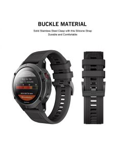 Tech-protect Smooth Siksniņa Garmin Fenix 3, 5x, 3HR, 5x Plus, 6x, 6x Pro, 7X Black