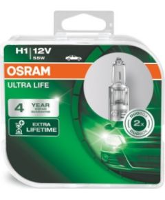 OSRAM H1 ULTRA LIFE 12V 55W P14,5s Car Headlight Halogen Bulbs
