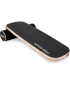 Spokey TRICKBOARD Balansēšanas dēlis , Anti-slip coating, Black/brown, Wood