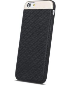 Beeyo Skin Силиконовый Чехол С Текстурой и Металлическими Элементами для Samsung A320 Galaxy A3 (2017) Черный