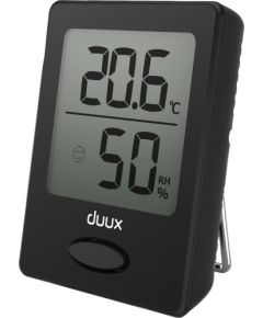 Duux Sense Hygrometer + Thermometer, Black, LCD display