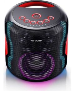 Sharp PS-919 Party Speaker 130 W, Bluetooth, Black, With Built-in Battery, TWS, USB, LED, IPX5, 14 h
