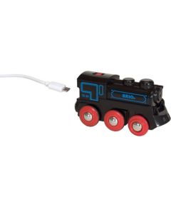 BRIO RAILWAY uzlādējams vilciens ar micro USB kabeli, 33599