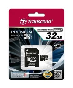 Memory card Transcend microSDHC 32GB CL10 + Adapter